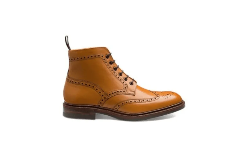 Loake Burford Brogue Lace Up Boots<Men Boots
