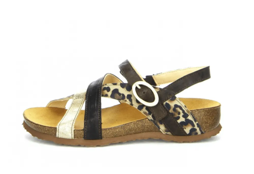 Think! Julia Leopard Strap Sandal<Women Sandals